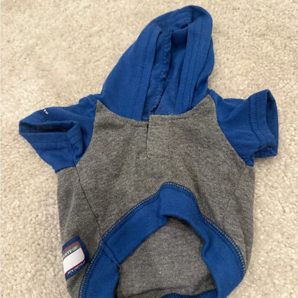 MLB Los Angeles Dodgers DOG PET Hoodie - Blue and Gray XS